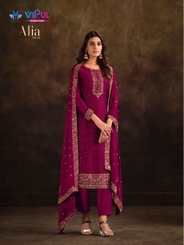 Alia vol 2 vipul Georgette Salwar Kameez collection wholesaler in surat