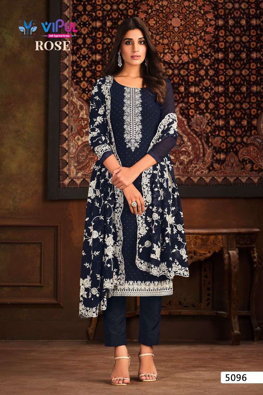 Rose Salwar Kameez by Vipul at krisha creation