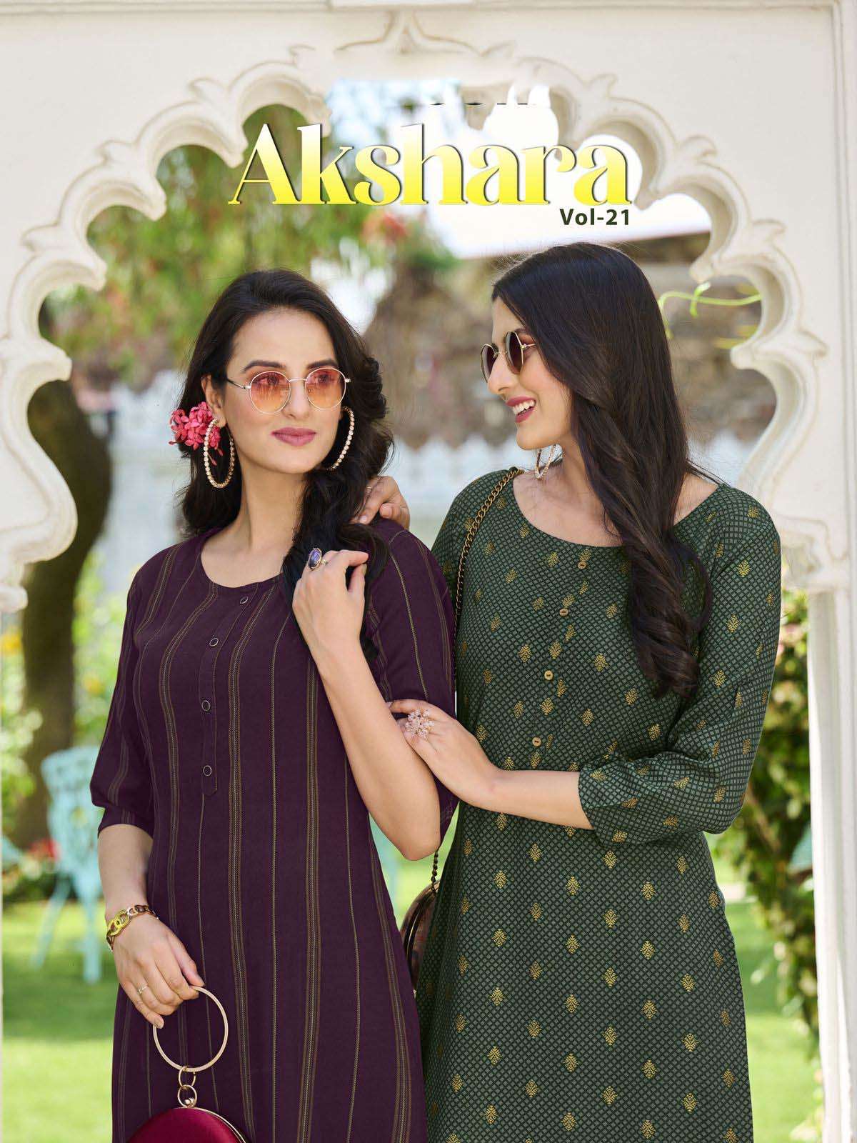 Zoori Akshara vol 21 Fancy Rayon kurtis wholesale collection at krisha creation