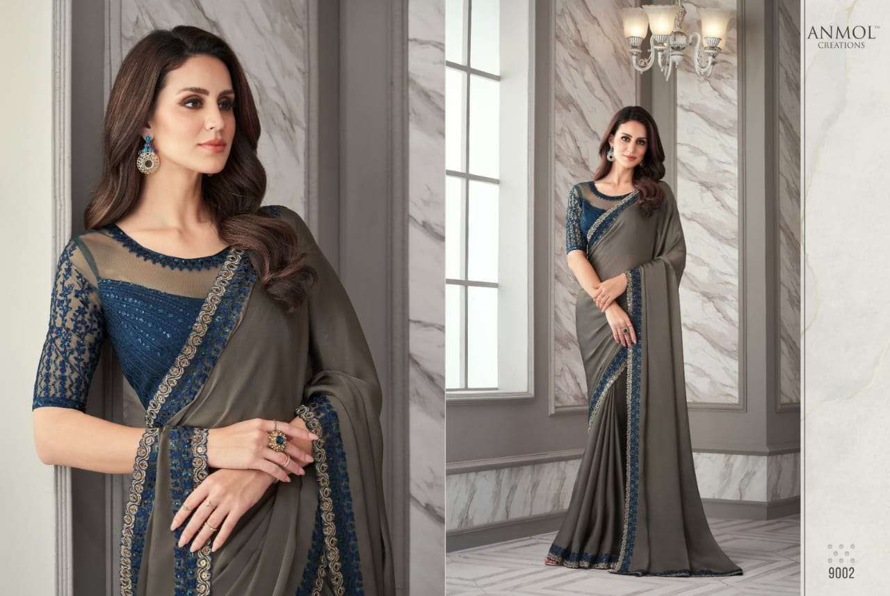 Anmol creations Exotique vol 3 partywear sarees at wholesaler