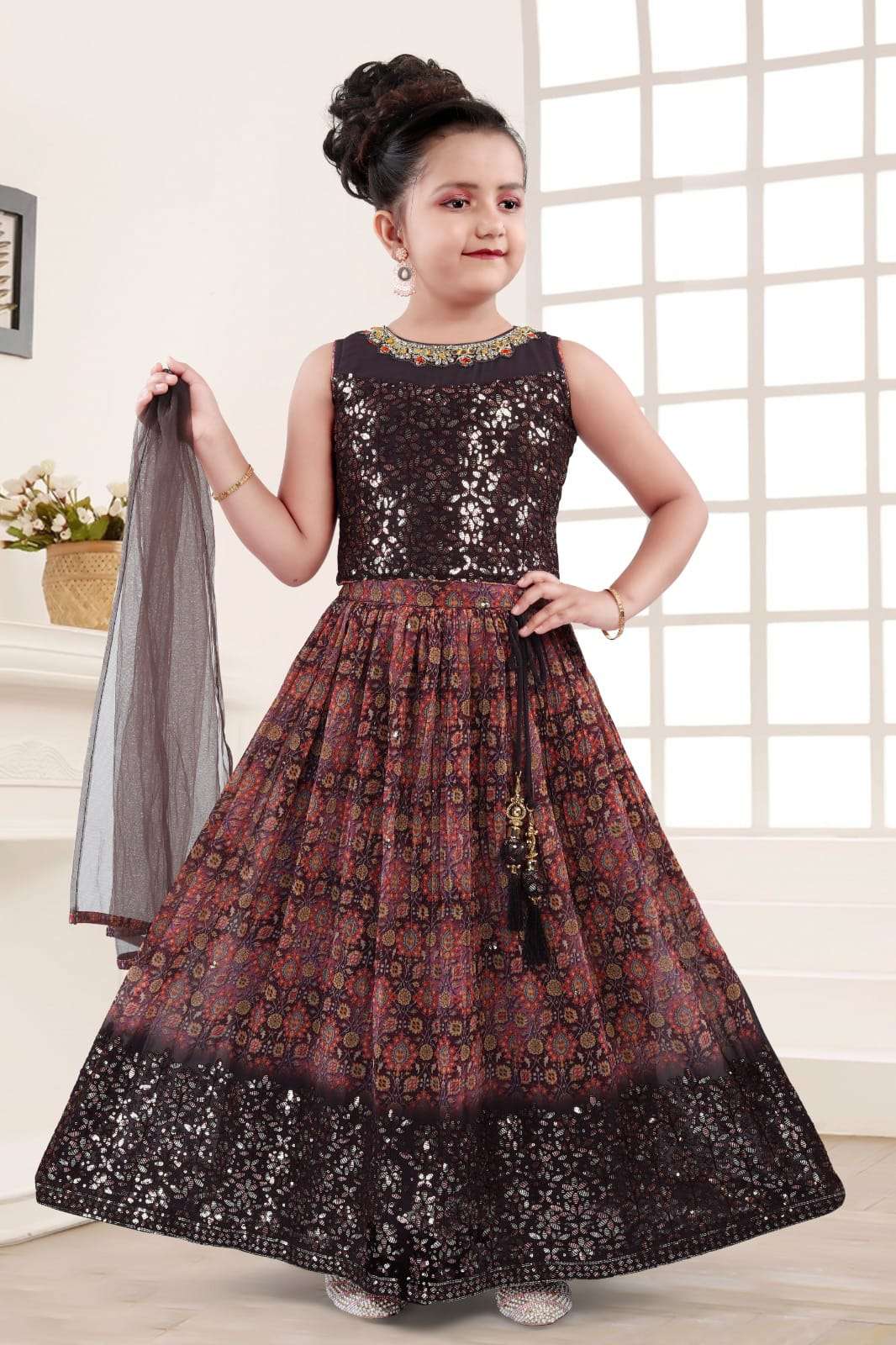 Buy Designer Kids Wear Georgette Lehenga Choli 2023