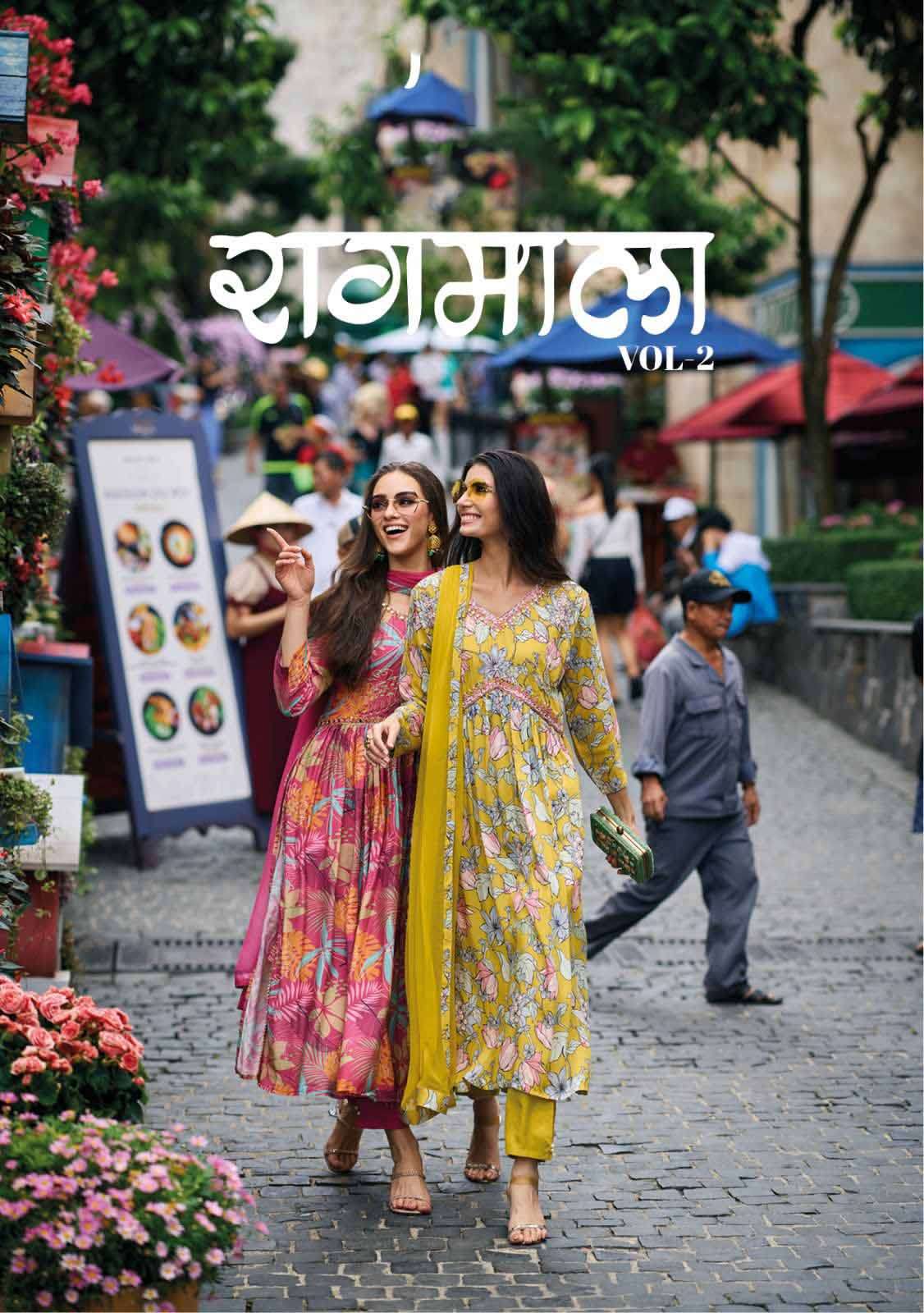 Kailee Fashion Ragmala vol 2 Nyra cut Alia cut Pure Viscose Muslin Kurtis Wholesale Collection