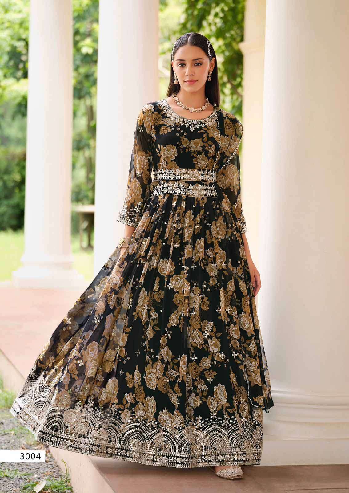 Senhora Kesha Real Georgette Designer Gown with Dupatta Wholesale Collection