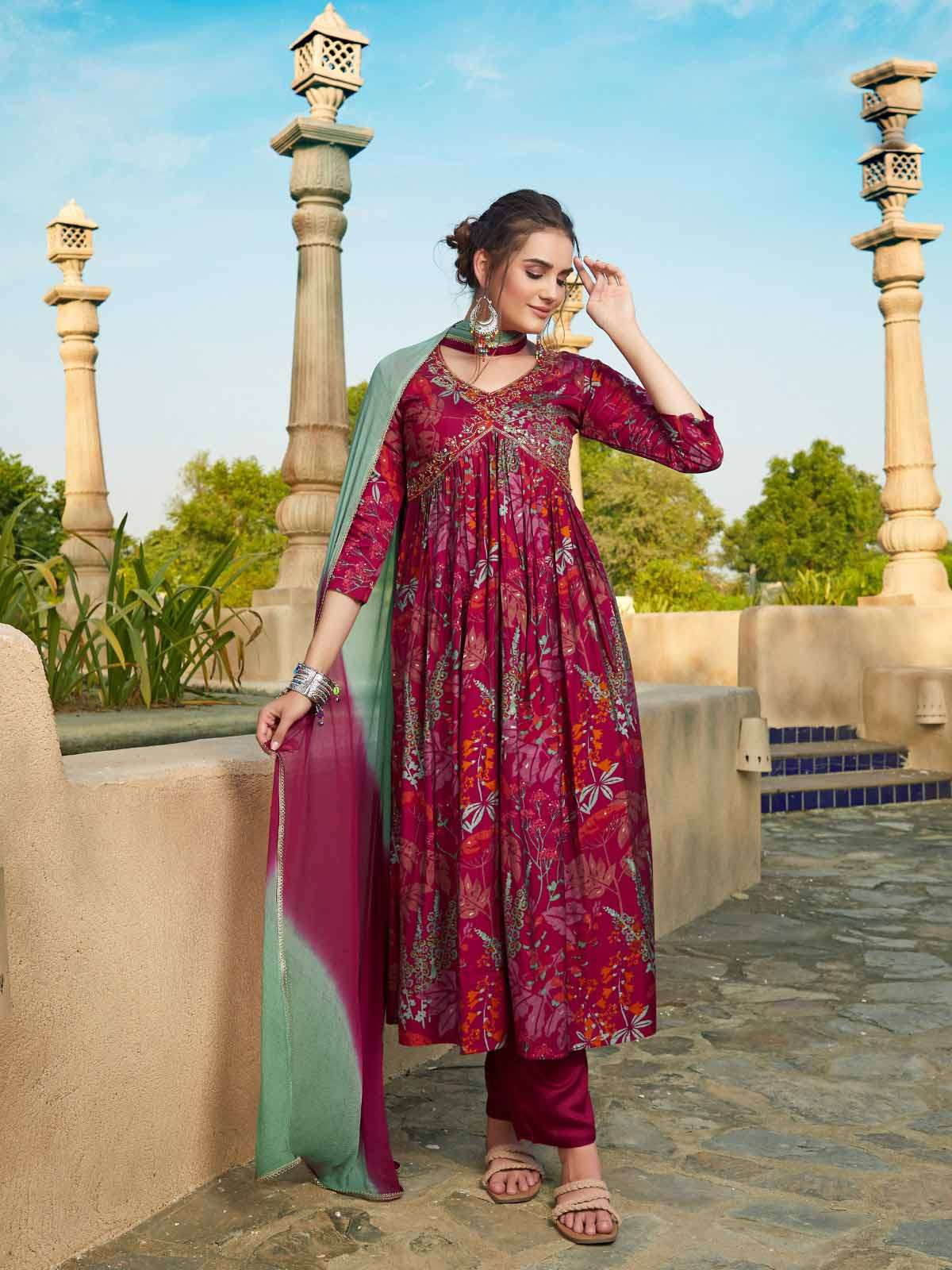 Pirohi Heeriye vol 2 Alia Cut Style Collection Kurtis Pant Dupatta Wholesale Supplier