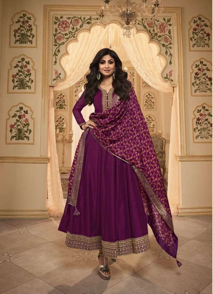 Viradi Vatsam Shilpa Vol 10 Bagalpuri Silk Readymade Anarkali  Wholesale Collection