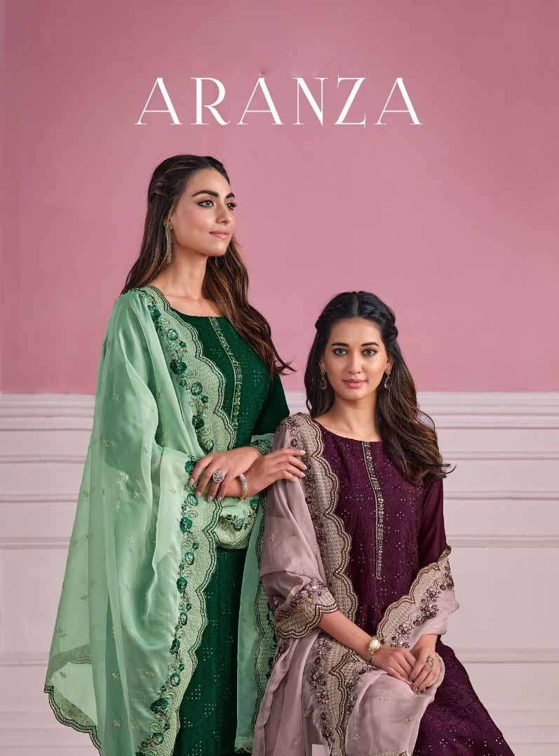vipul aranza straight cut Chinon chikankari salwar kameez wholesale supplier