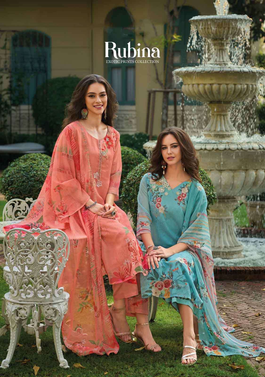 rubina lady leela exclusive digital print kurti pant dupatta wholesale collection