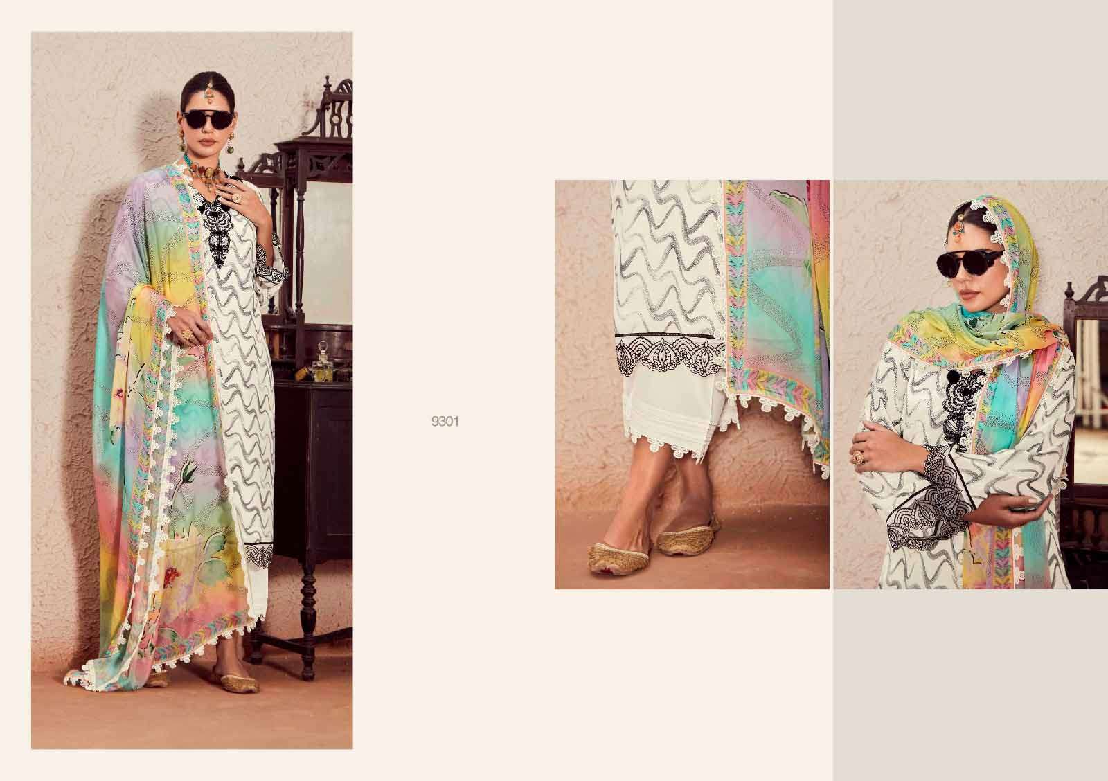heer swag pure muslin with digital print embroidered pakistani suit wholesale collection