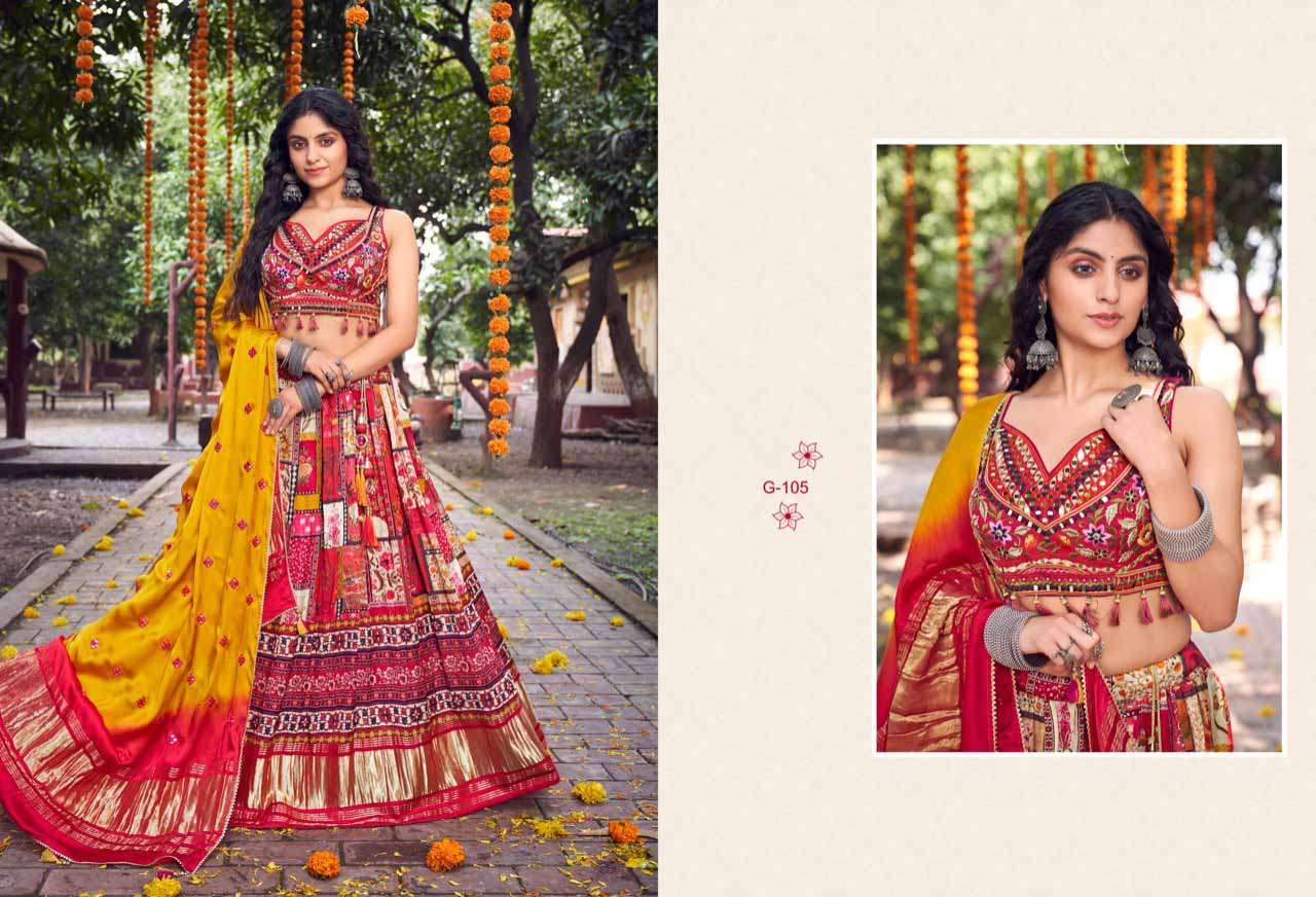 anaara gaji lehenga choli with readymade blouse for partywear collection