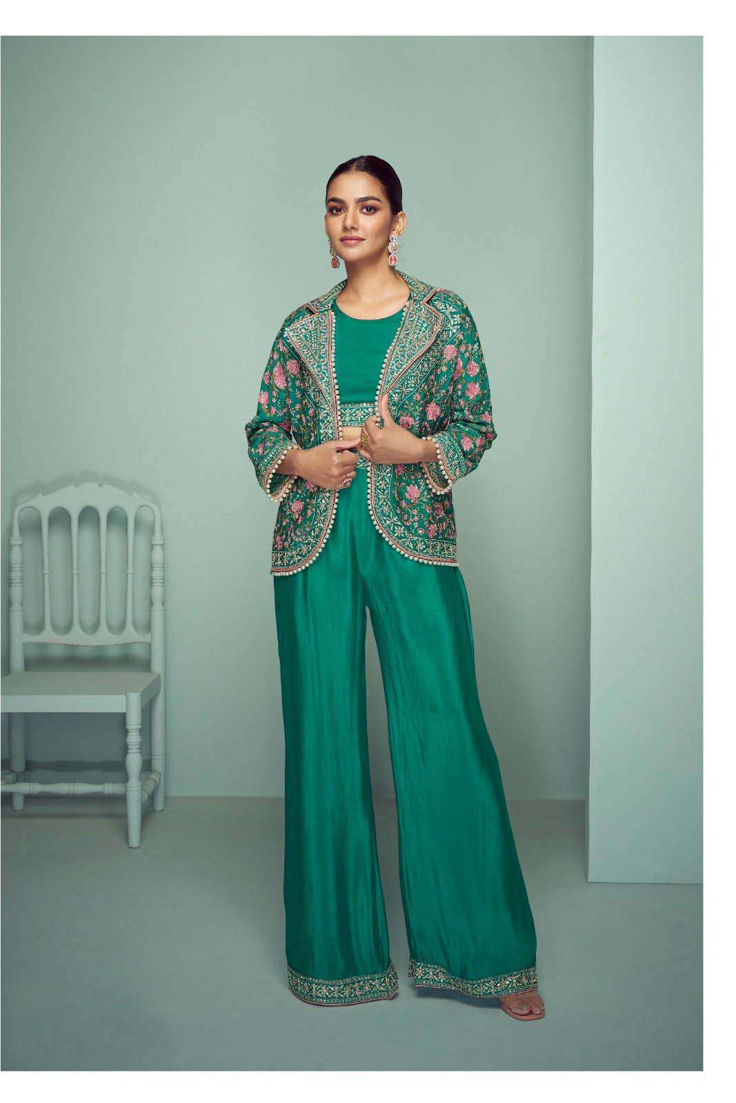 Buy Online Mariyam Gulkayra Real Chinon Indo western Collection For Wedding Season at krisha creation