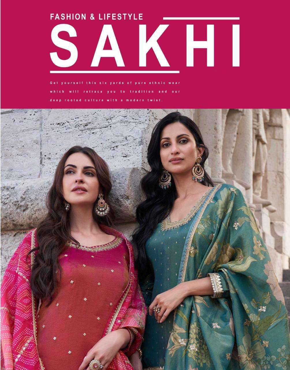 Sakhi Sayuri Premium Luxury Sharara collection for festive and wedding season now online available at krisha creation