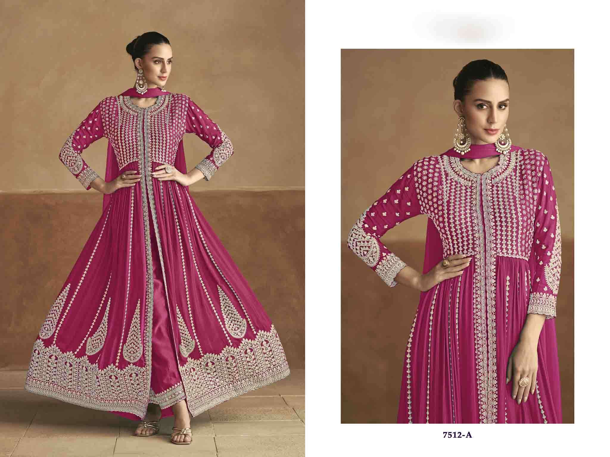 Tanim Gulkayra Designer Real Chinon Indo western Salwar Suit for Partywear Collection 