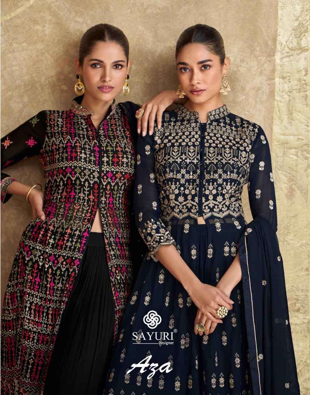 Aza by Sayuri Readymade Partywear Indo western collection now available online at krisha creation