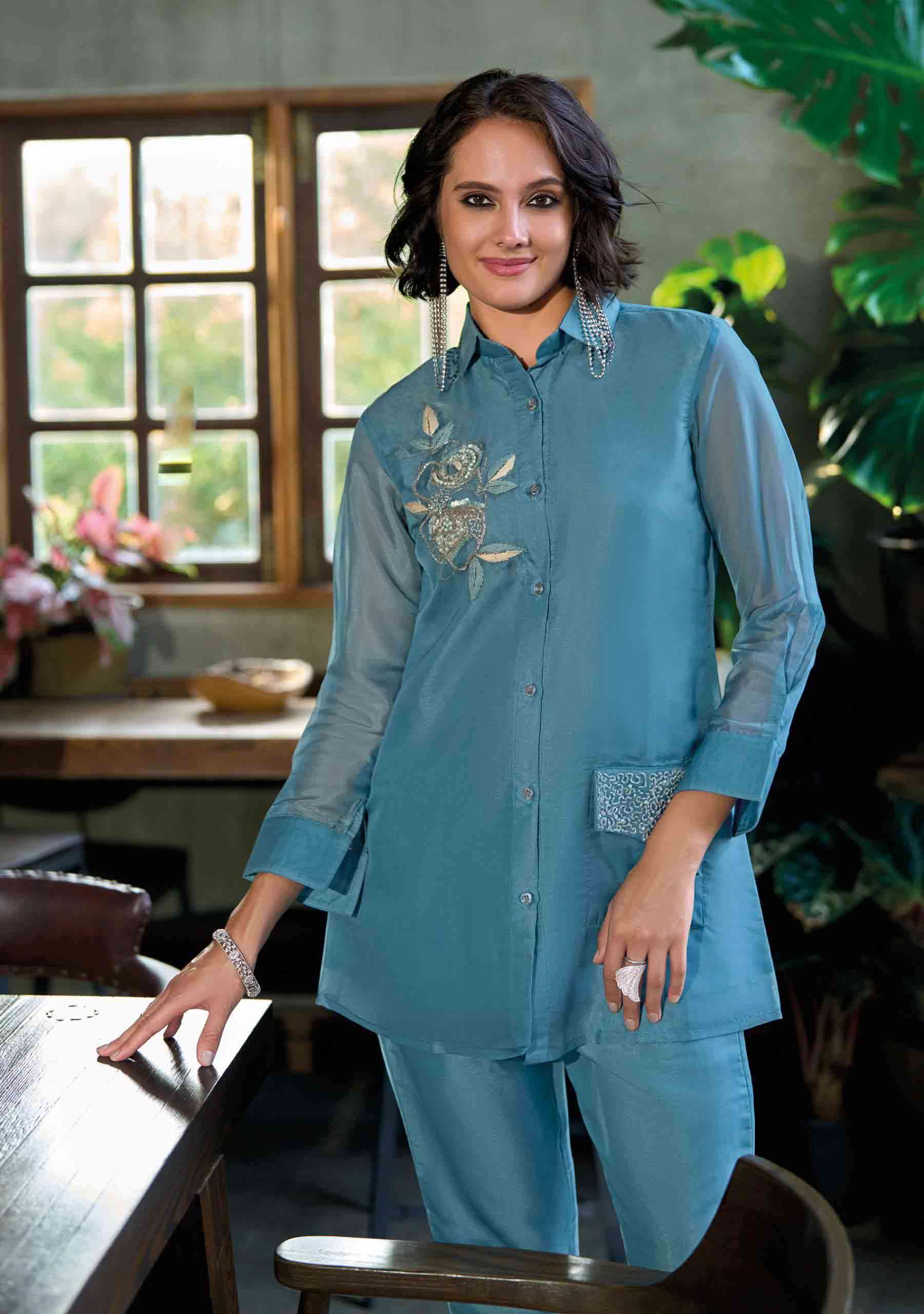 Lady Leela Marbles 6 Premium Viscose Organza Handwork Fancy Cord Set Collection Online