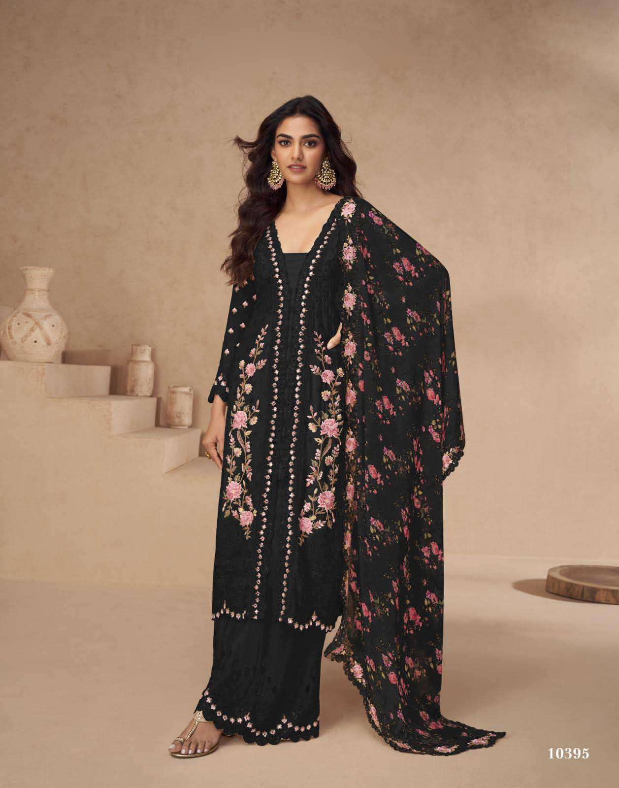 aarna color plus aashirwad premium chinon silk embroidered designer salwar suit collection