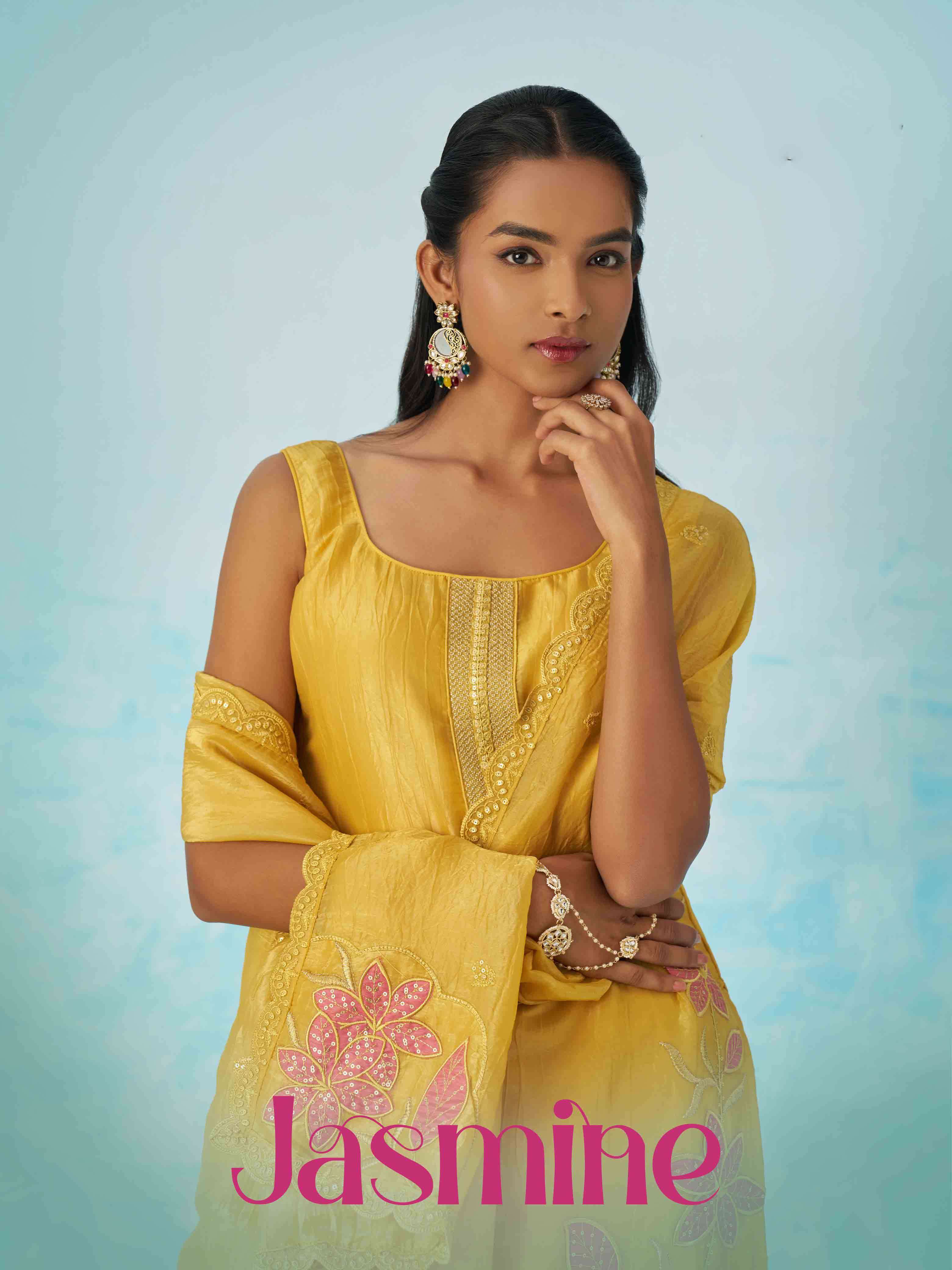 jasmine Fancy Crush Readymade Salwar Suit Perfect for sunny days and special occasions 