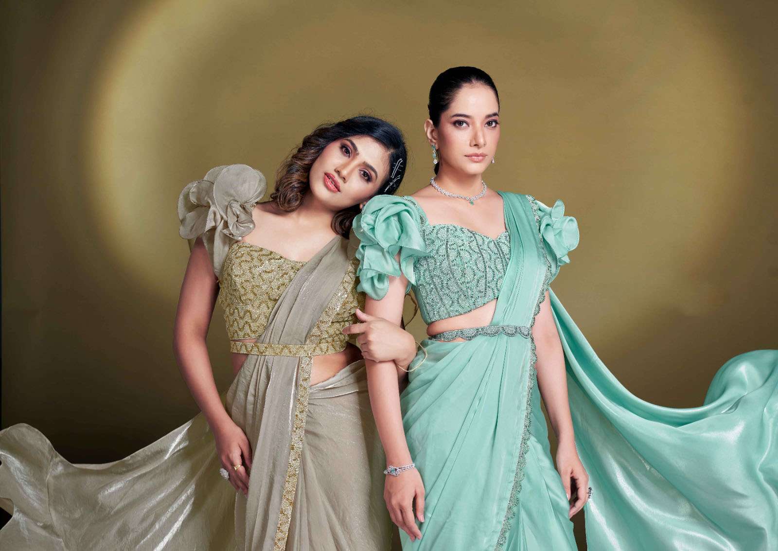 Bonita 25500 series ready to wear Mohmanthan saree with sequins and aari work for weddings