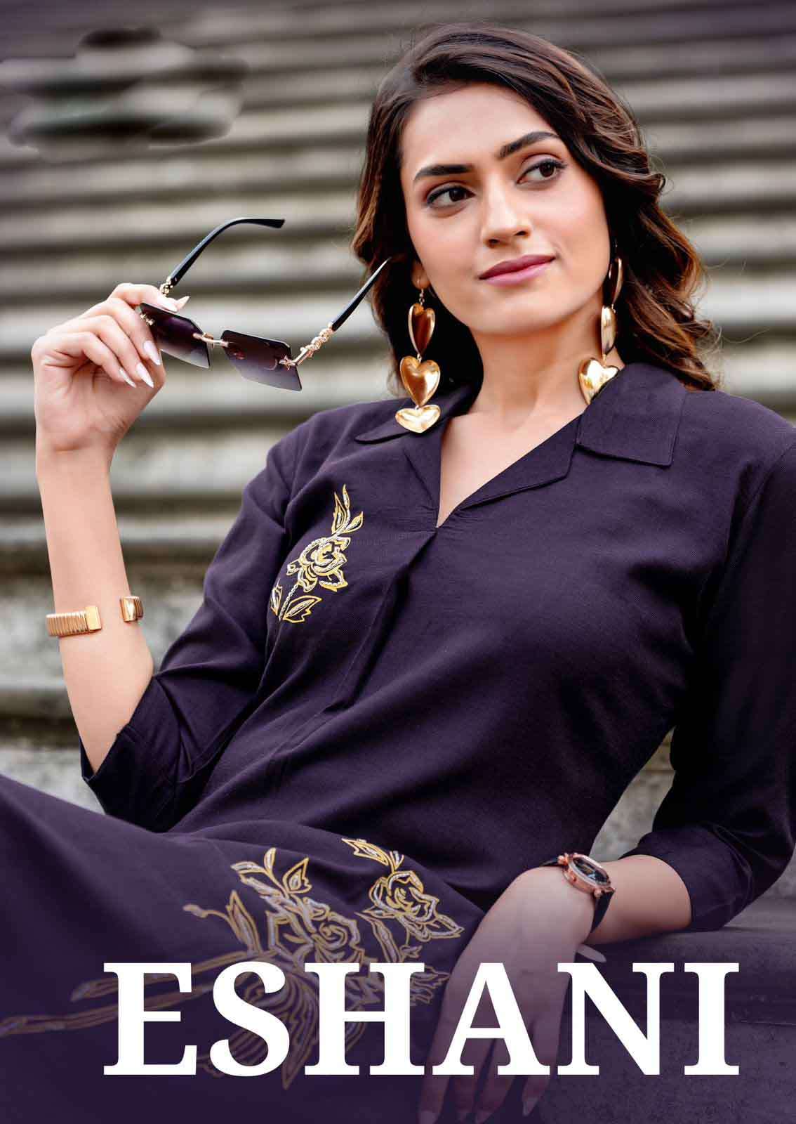 Eshani Mittoo Fancy Partywear Embroidered Rayon 2 Pieces Concept Collection Online