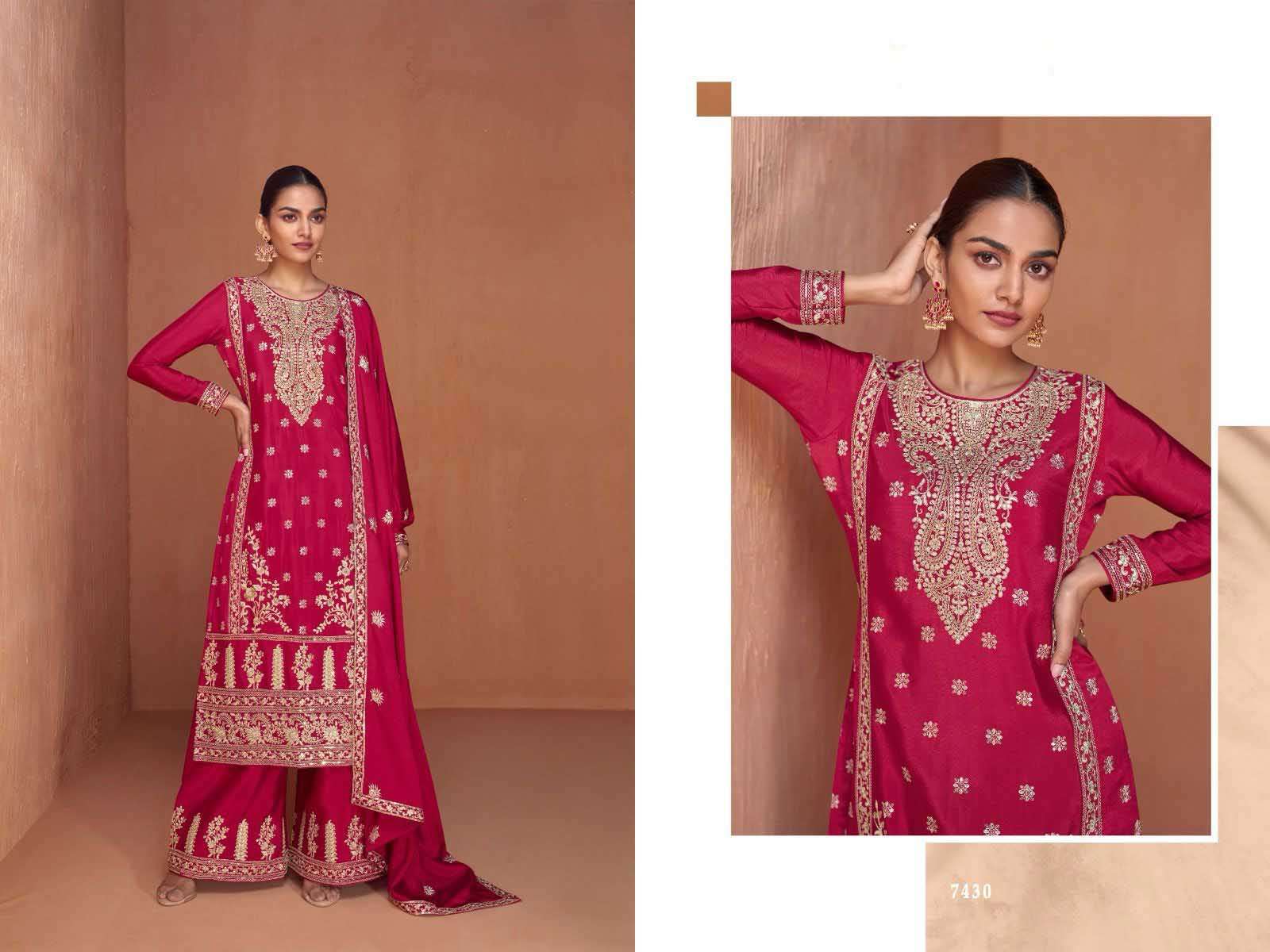 Gazal Gulkayra Real Chinon with Heavy Embroidery work salwar suit collection for women online