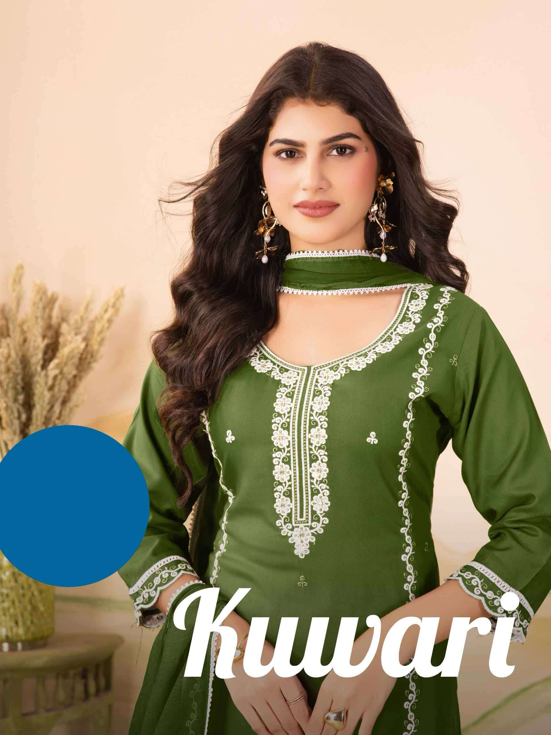 Kaya Kuwari Rayon Straight Cut Kurti Pant With Dupatta Collection