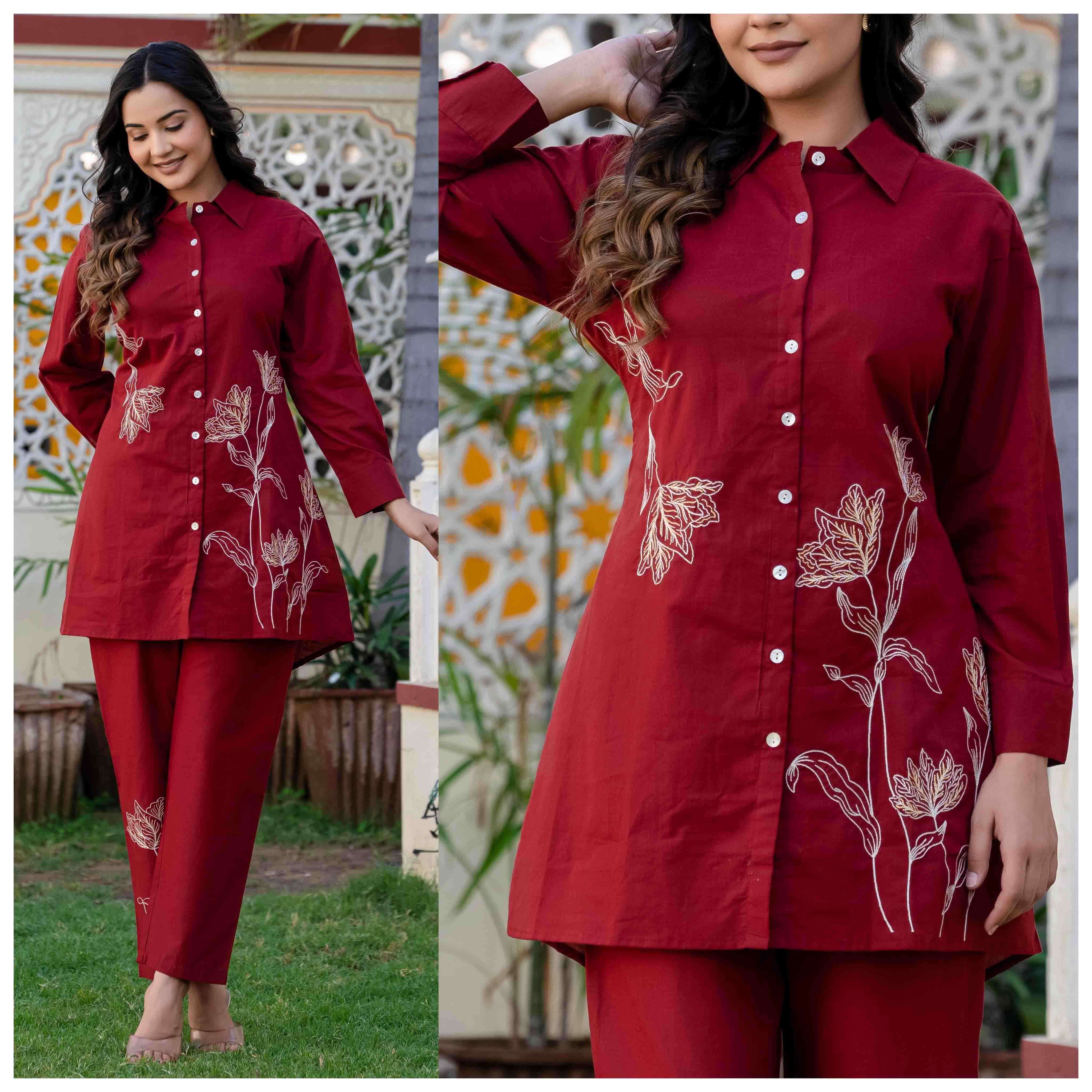 Naina by Krisha Creation Cotton Fancy Cord Sets with Work for Women Buy Online