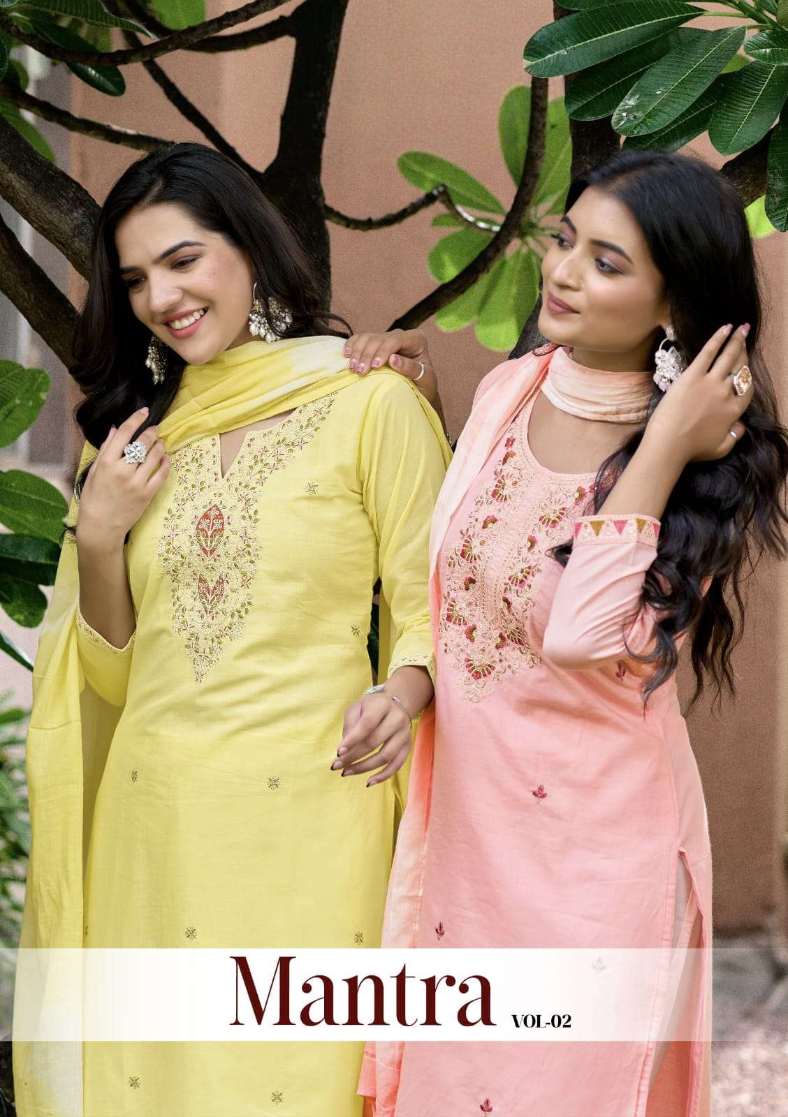 Ossm Mantra vol 2 Pure Cotton 60 60 Kurti pant dupatta set with pastel colours for summer season