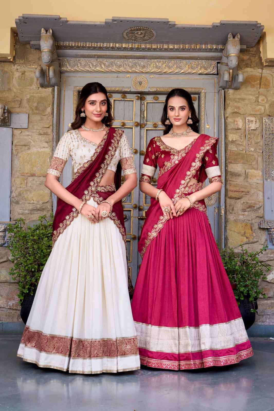 Pranavi Vichitra Silk Partywear Lehenga Choli Collection at krisha creation online
