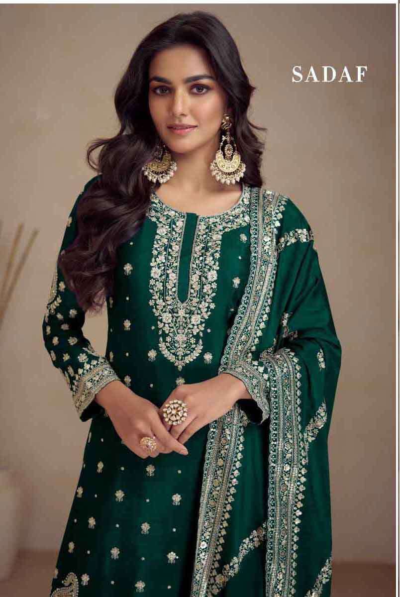 Sadaf Gulkayra Premium Real Chinon With Heavy Embroidered Salwar Suit for Women at Krisha Creation