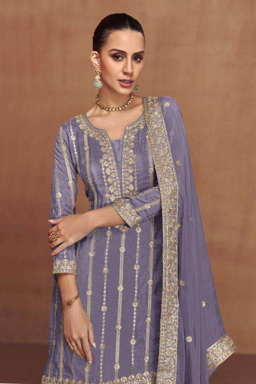 Gulkayra Designer Saloni Real Simar Silk Full Stich Party Wear Dress