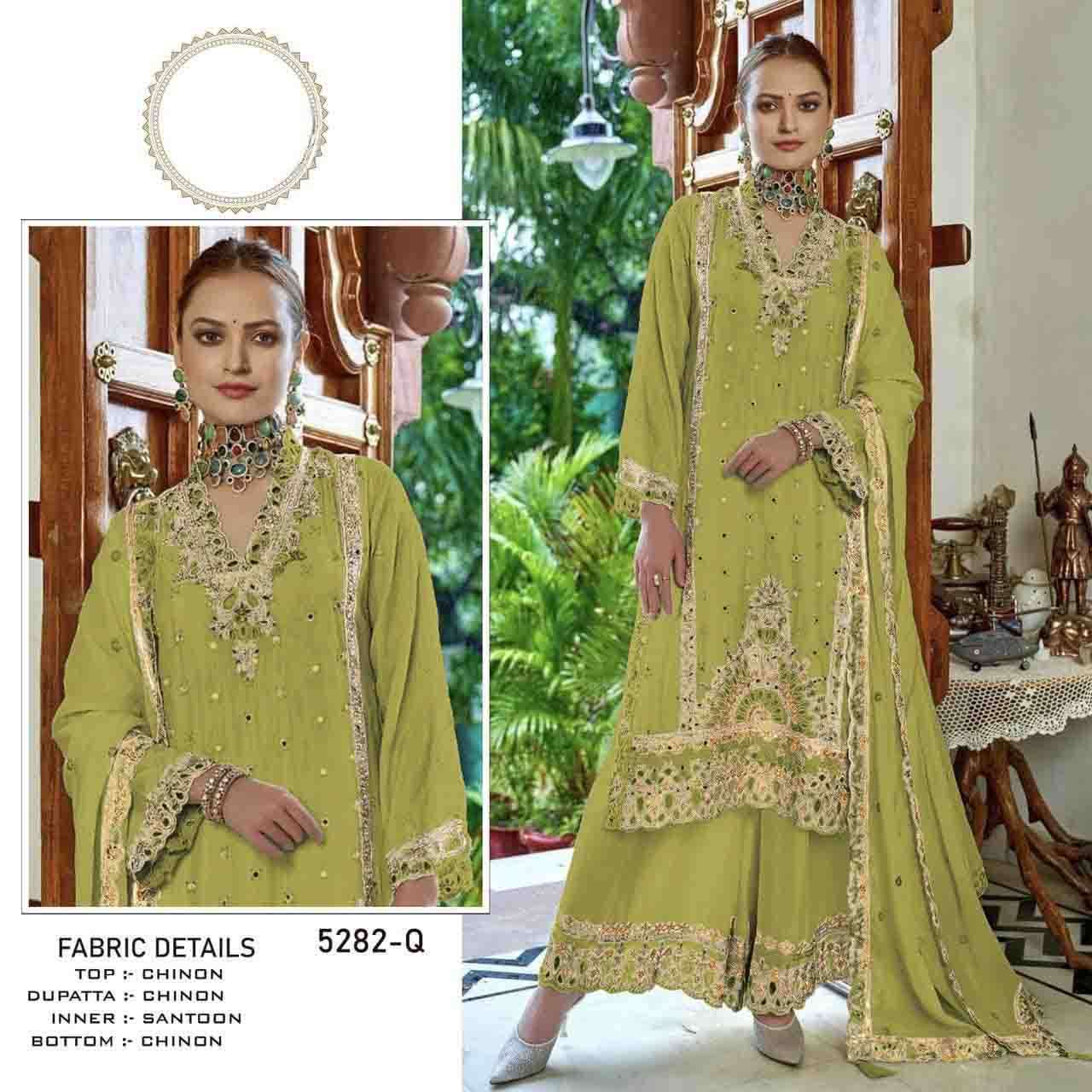 Krisha 5282 Premium Chinon with Heavy Embroidery and Cut Work Salwar Suit Collection Online