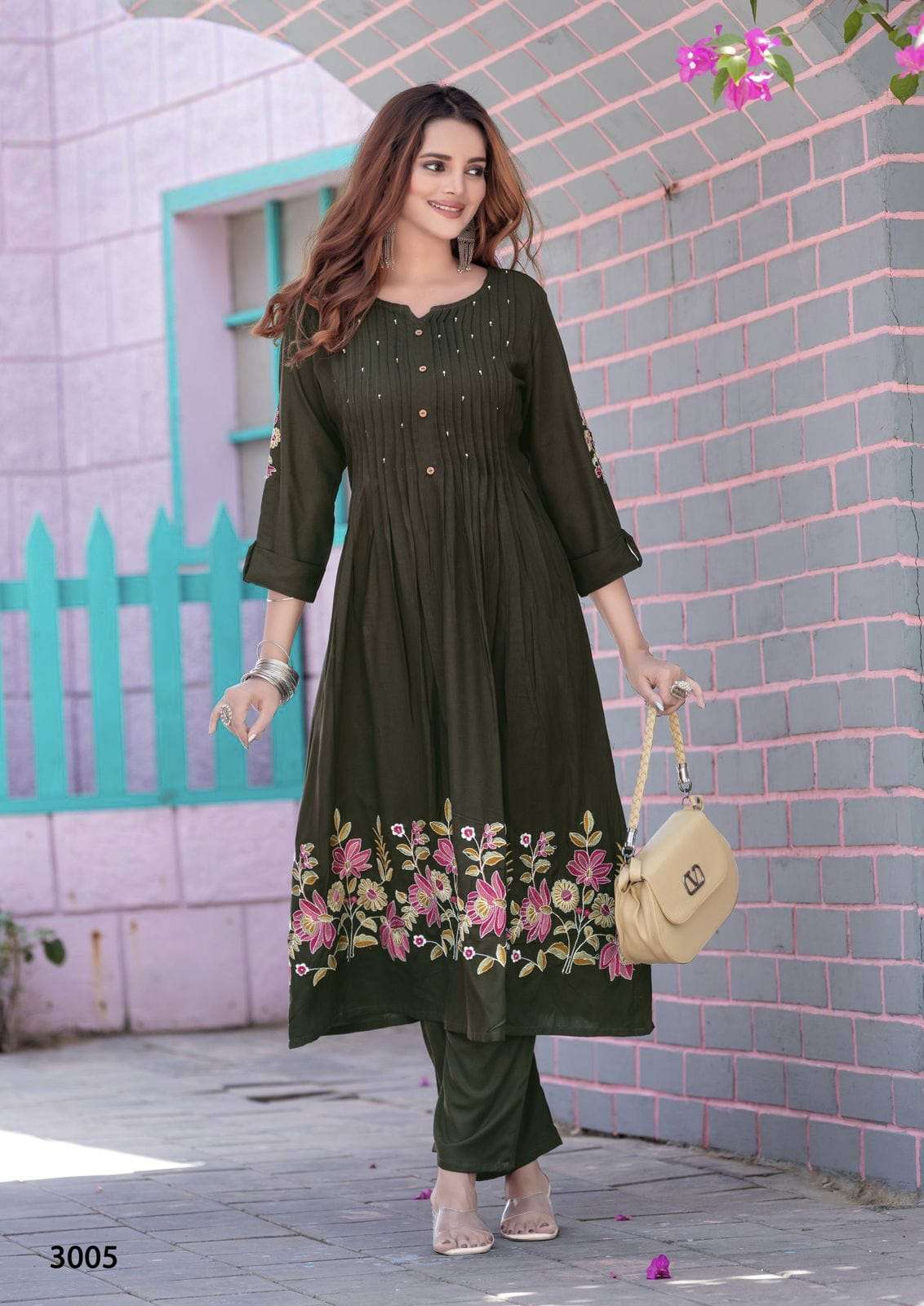 Mittoo Tanvika Cord Set with Thread and Handwork Best Wholesale Price at Krisha Creation