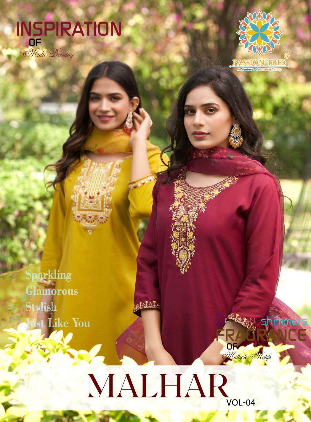 Passion Tree Malhar Vol 4 Straight Kurti Set with Pant and Dupatta