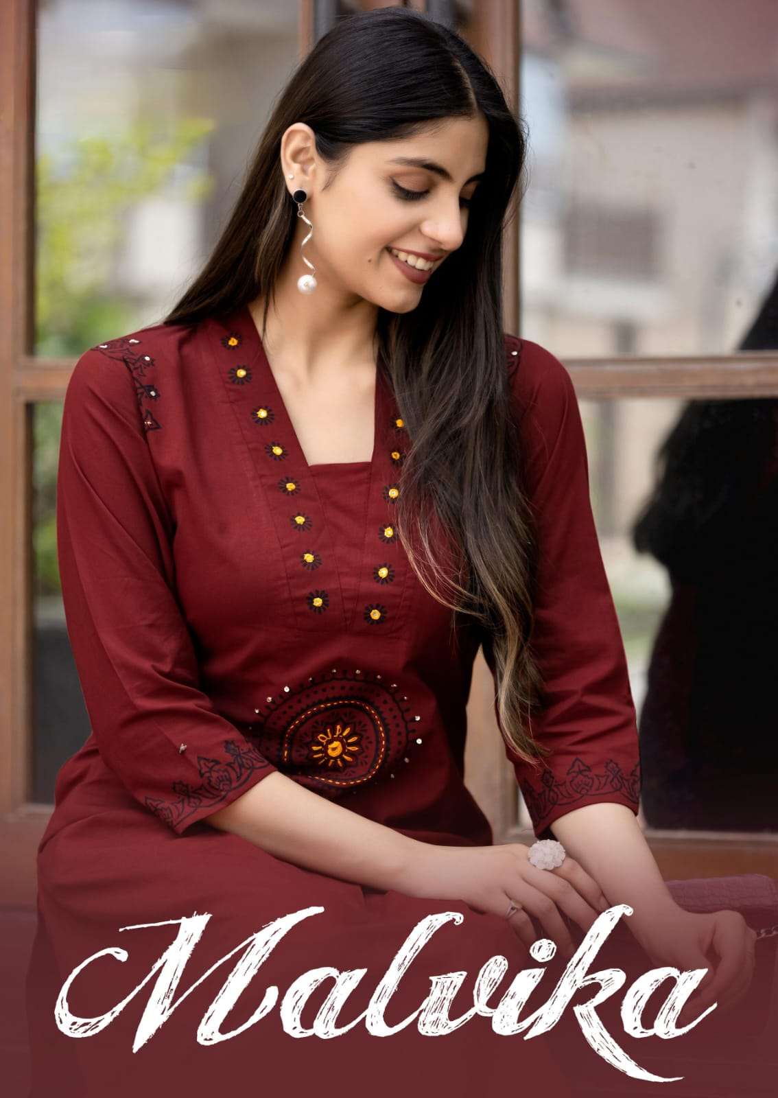 Stylish Printed Malvika Kurti Pant with Handwork