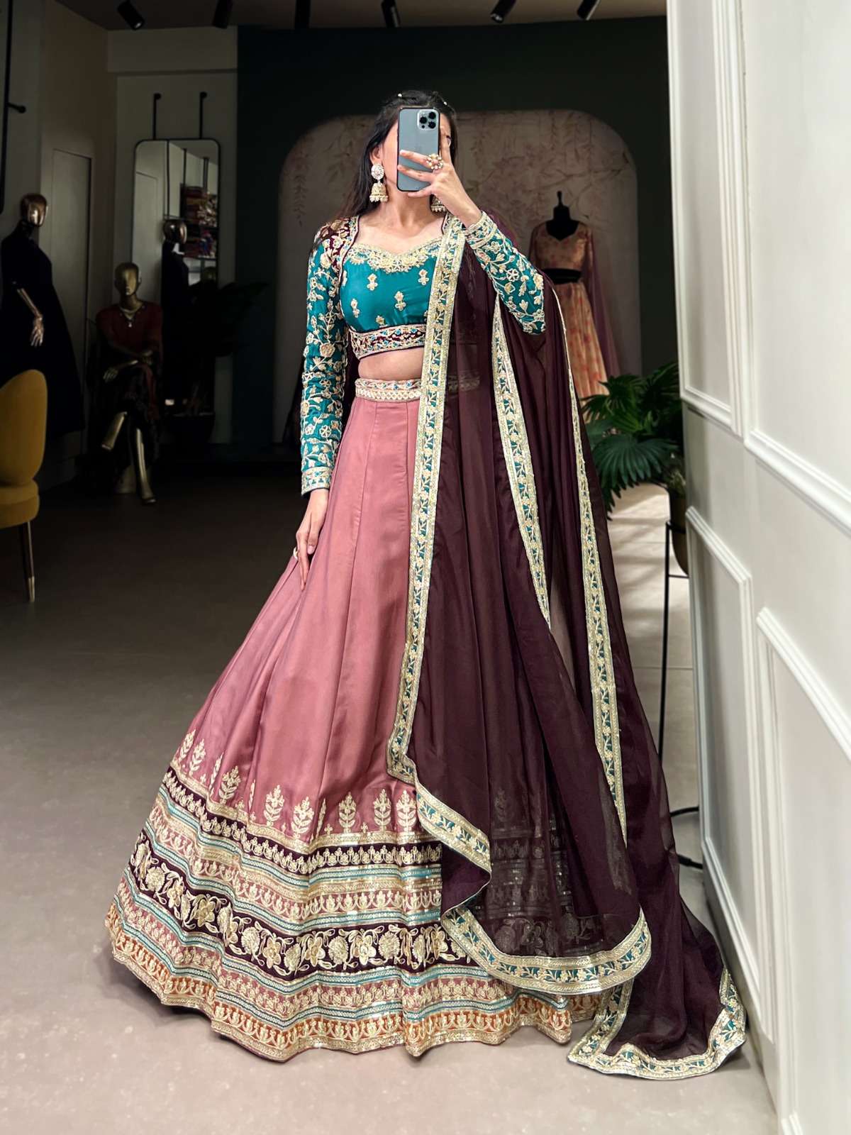 Wedding Collection 2025 1425Pec Moonga Silk Lehenga Choli Collection Online