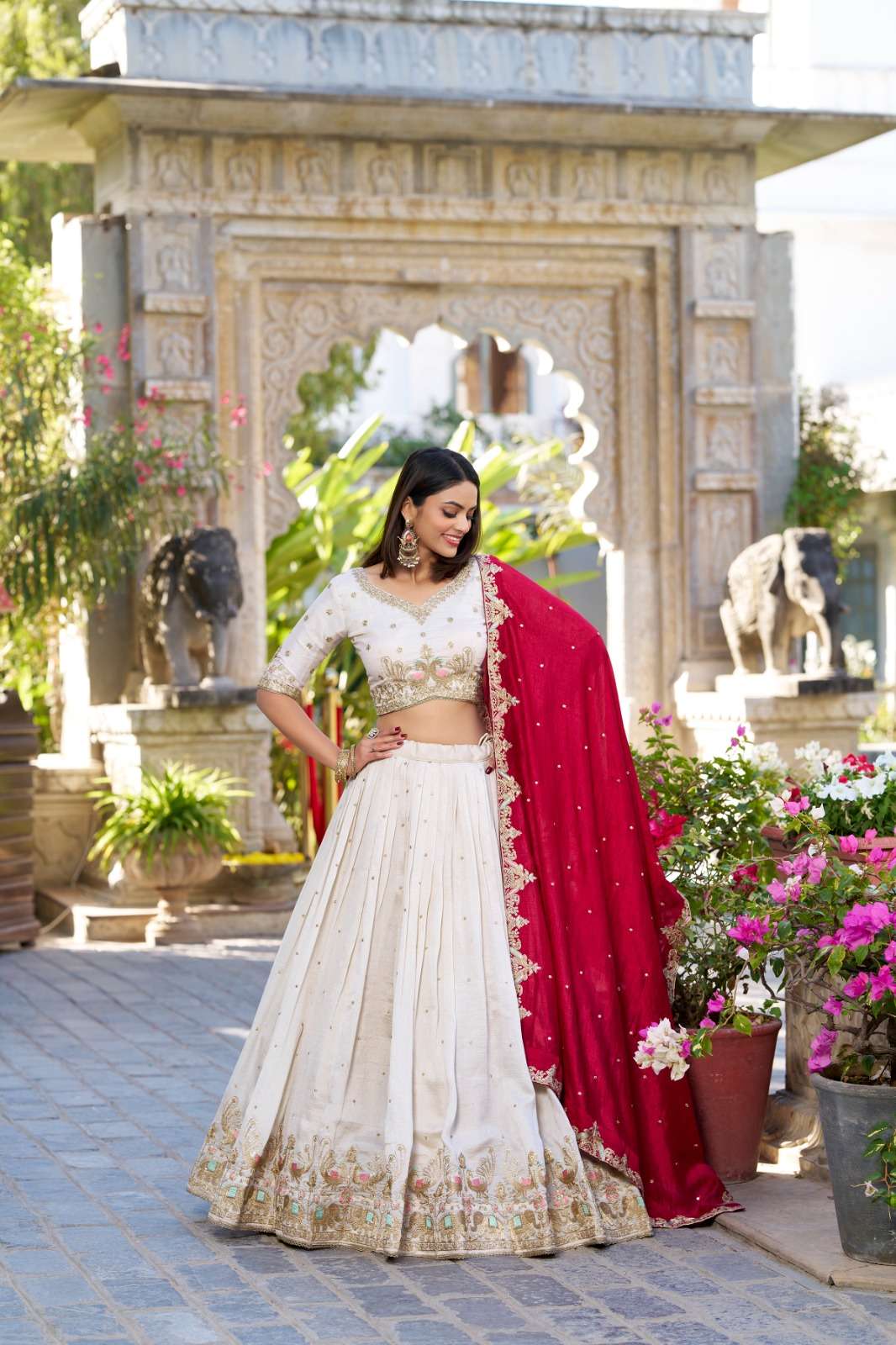 Bridemaid 1411 Vichitra Silk Embroidered Lehenga Choli Collection