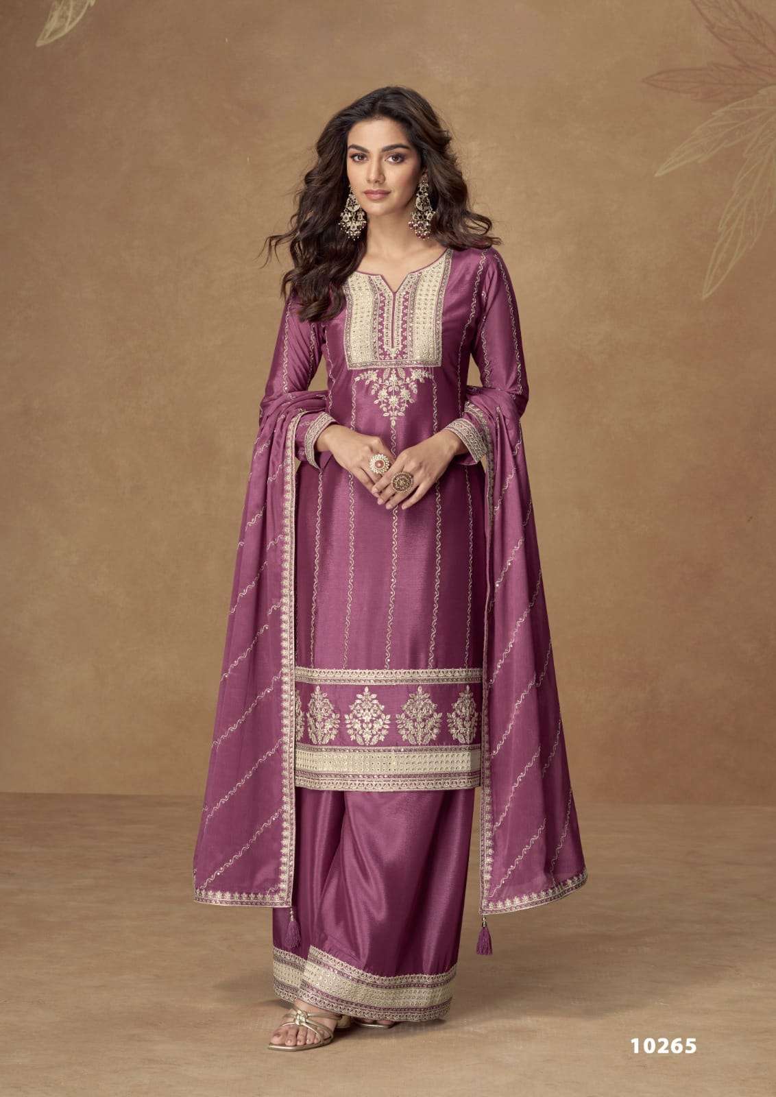 Kaveri Aashirwad Mor Bagh Premium Chinon Silk Ready to Wear Salwar Suit Collection