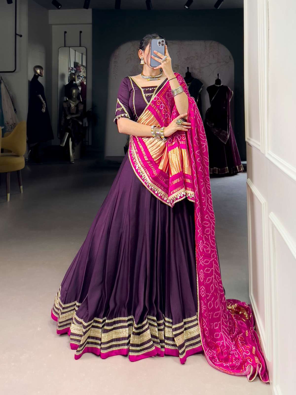 Navratri Special lnb Silk Georgette Lehenga Choli Collection
