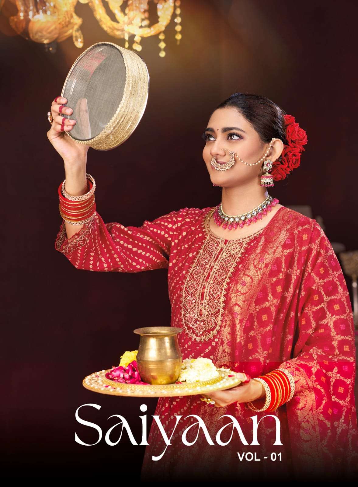 Saiyaan vol 1 Premium Karwa Chauth Collection Kurti pant Dupatta set