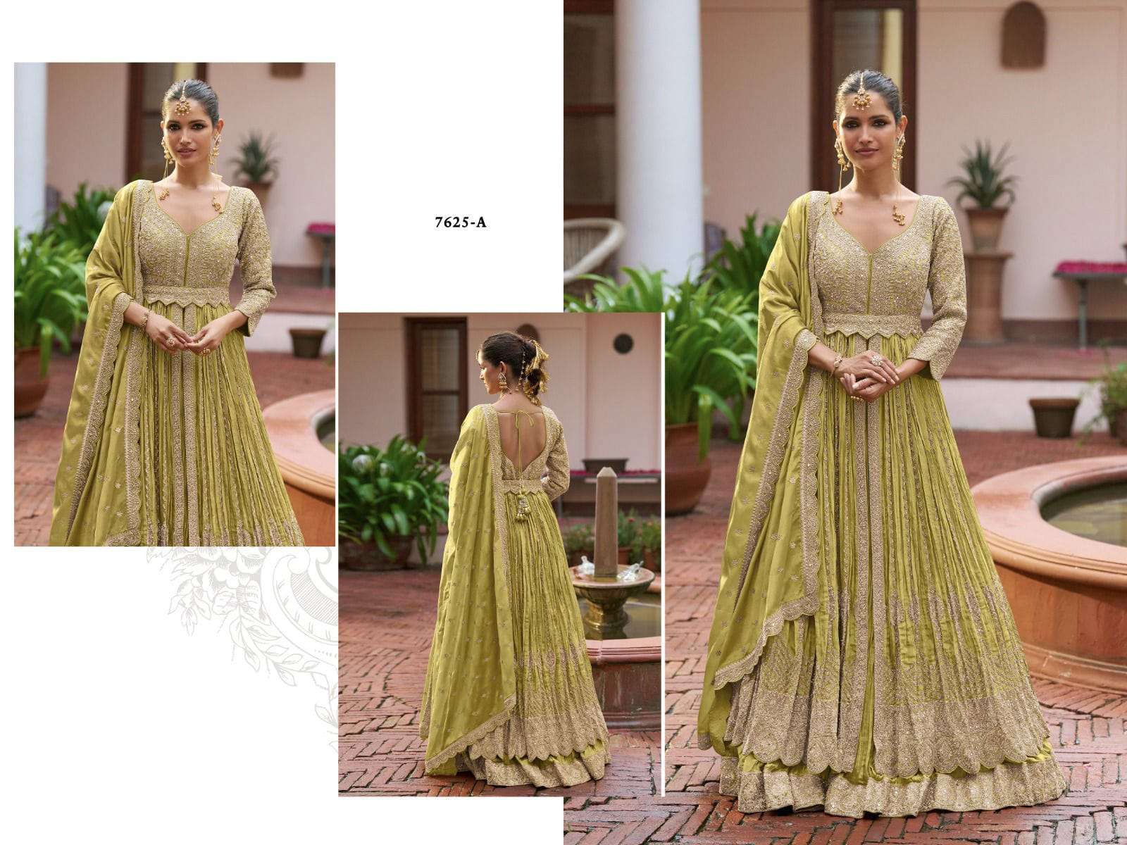 Meenat Gulkayra Real Chinon Heavy Embroidery and Handwork Wedding Collection Suit