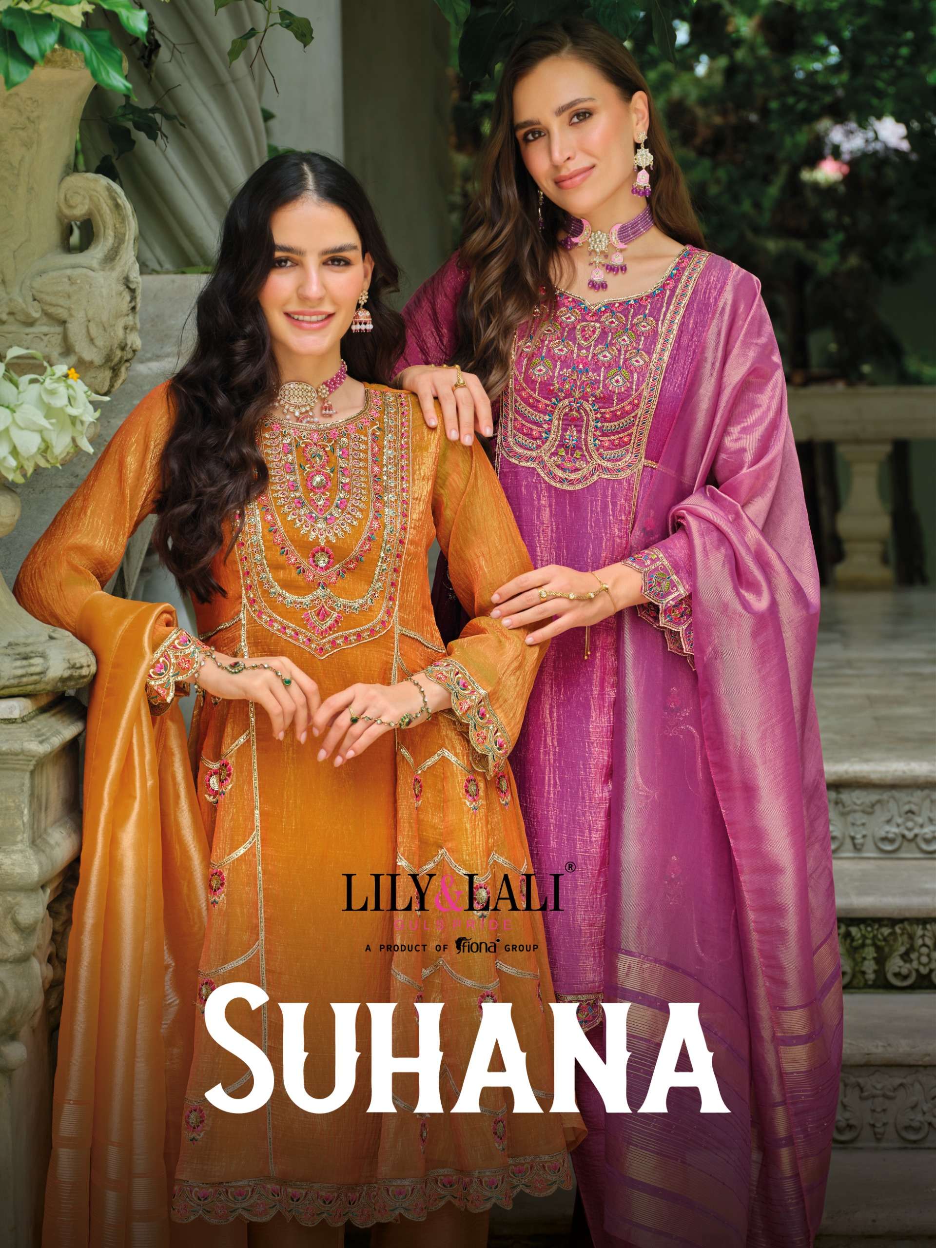 Suhana Festival Collection By Lily Lali Fancy Simmer Silk Embroidery Suit at Krisha Creation Wholesaler Surat