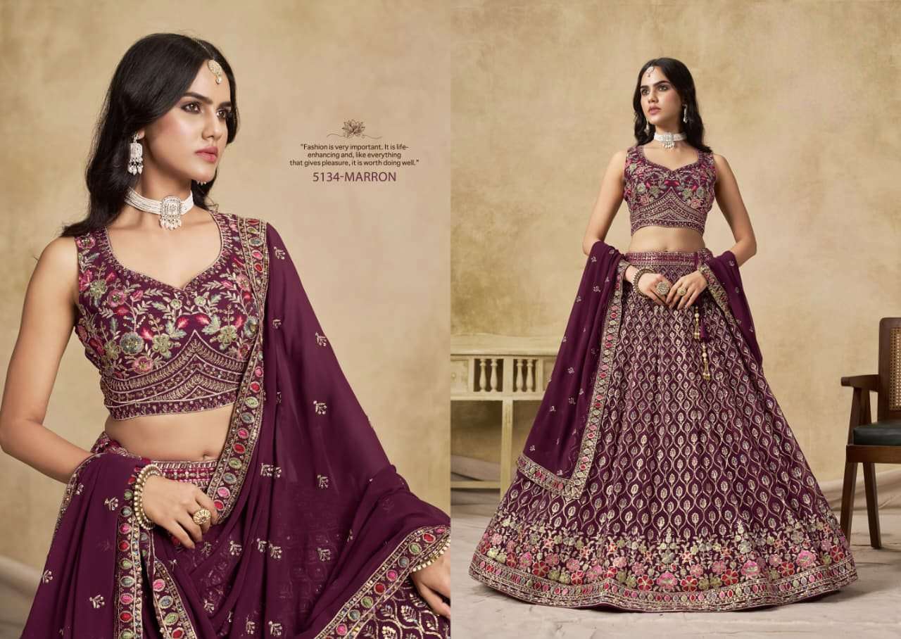 CULTURE Zeel Georgette Lehenga with Sequence and Thread Embroidery Work  Krisha Creation Wholesaler Surat