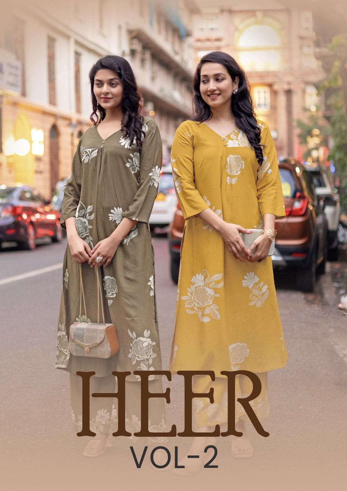 Kadlee Heer Vol 2 Rayon Print Top Bottom Set Wholesale Collection at Krisha Creation Surat