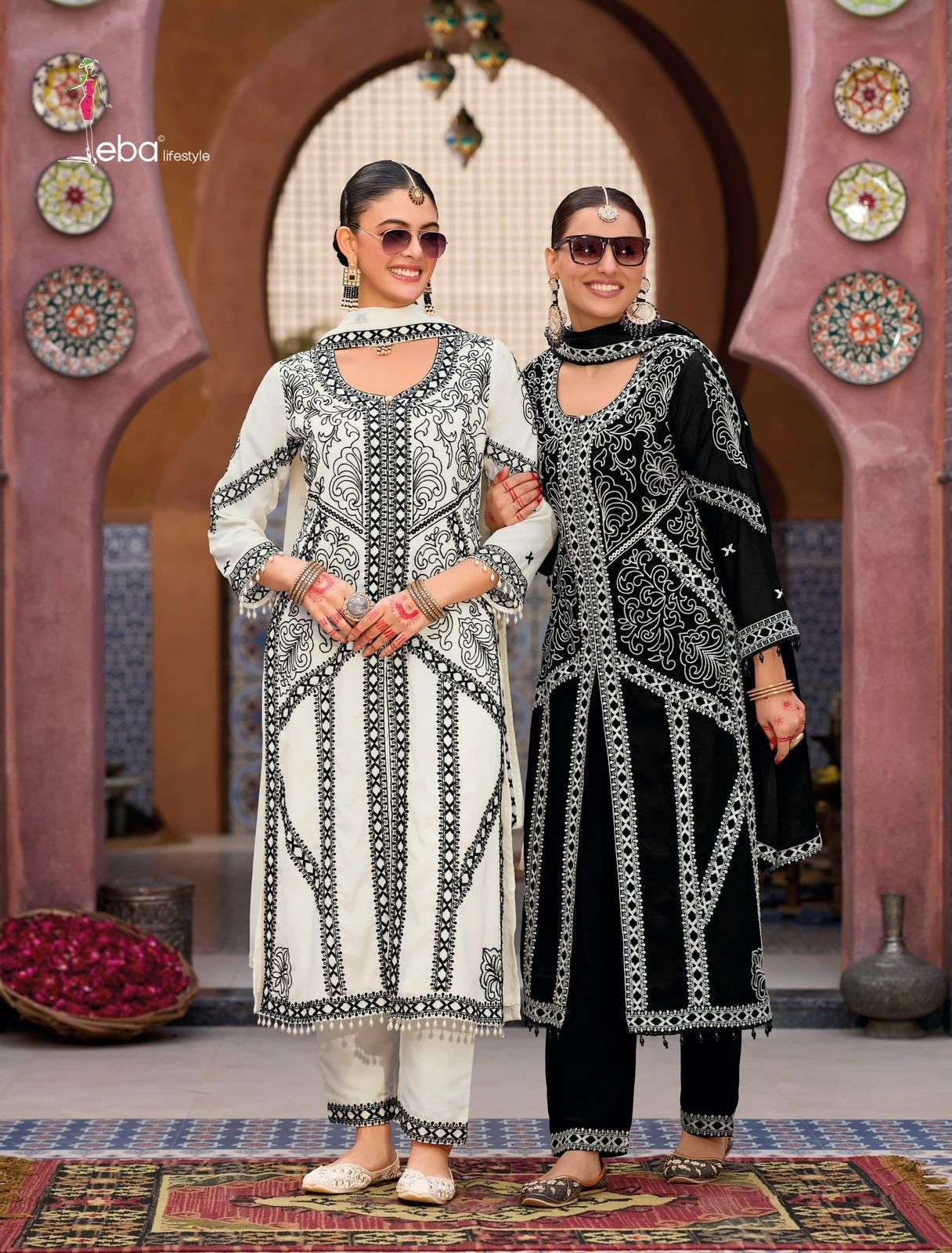 Kase Eba Heavy Chinon with Embroidery work Pakistani Suit Collection