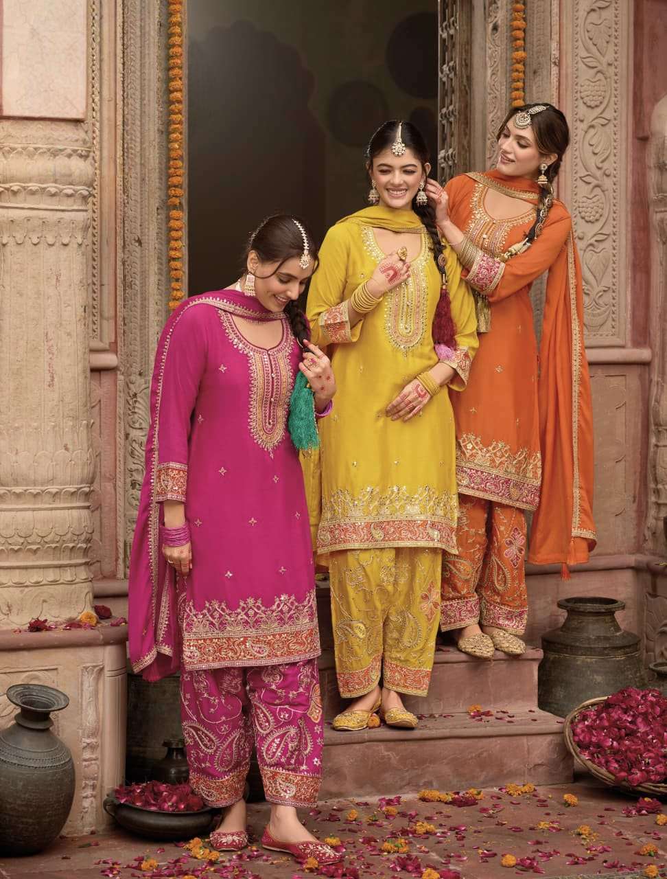 Kashish eba  Premium Chinon with Heavy Embroidery Farshi salwar Suit Collection