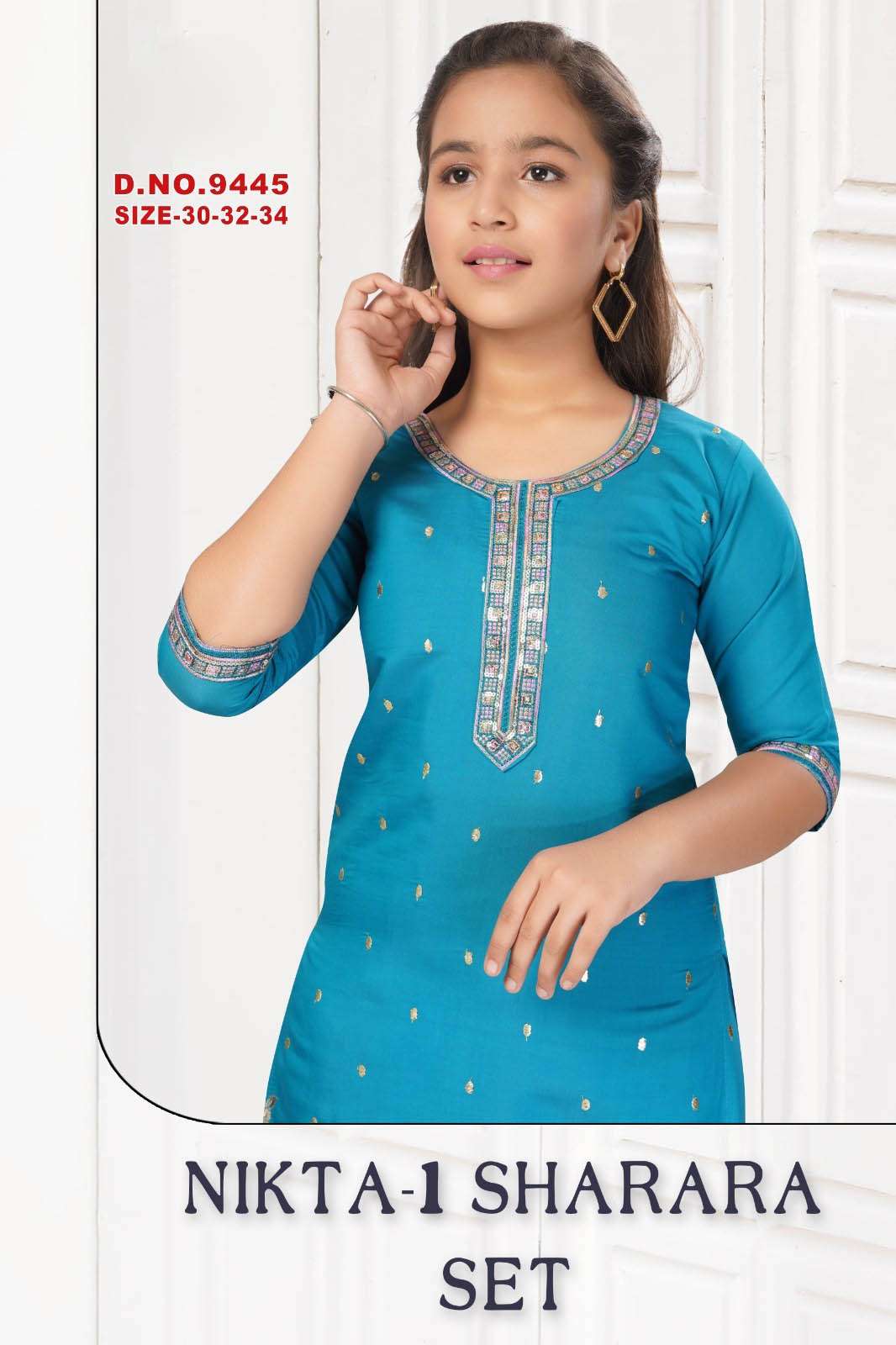 NIKTA 1 NEW DESIGN Sharara Set Roman Silk Top and Bottom Digital Tabby Dupatta Krisha Creation Surat