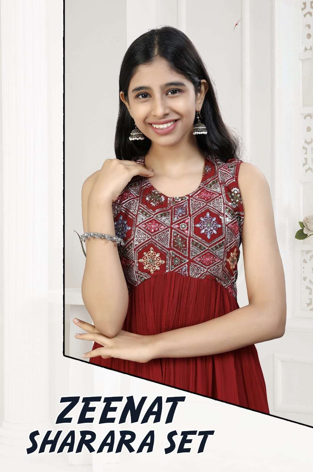 Zeenat Sharara Kids wear collection by Krisha Creation online wholesaler surat