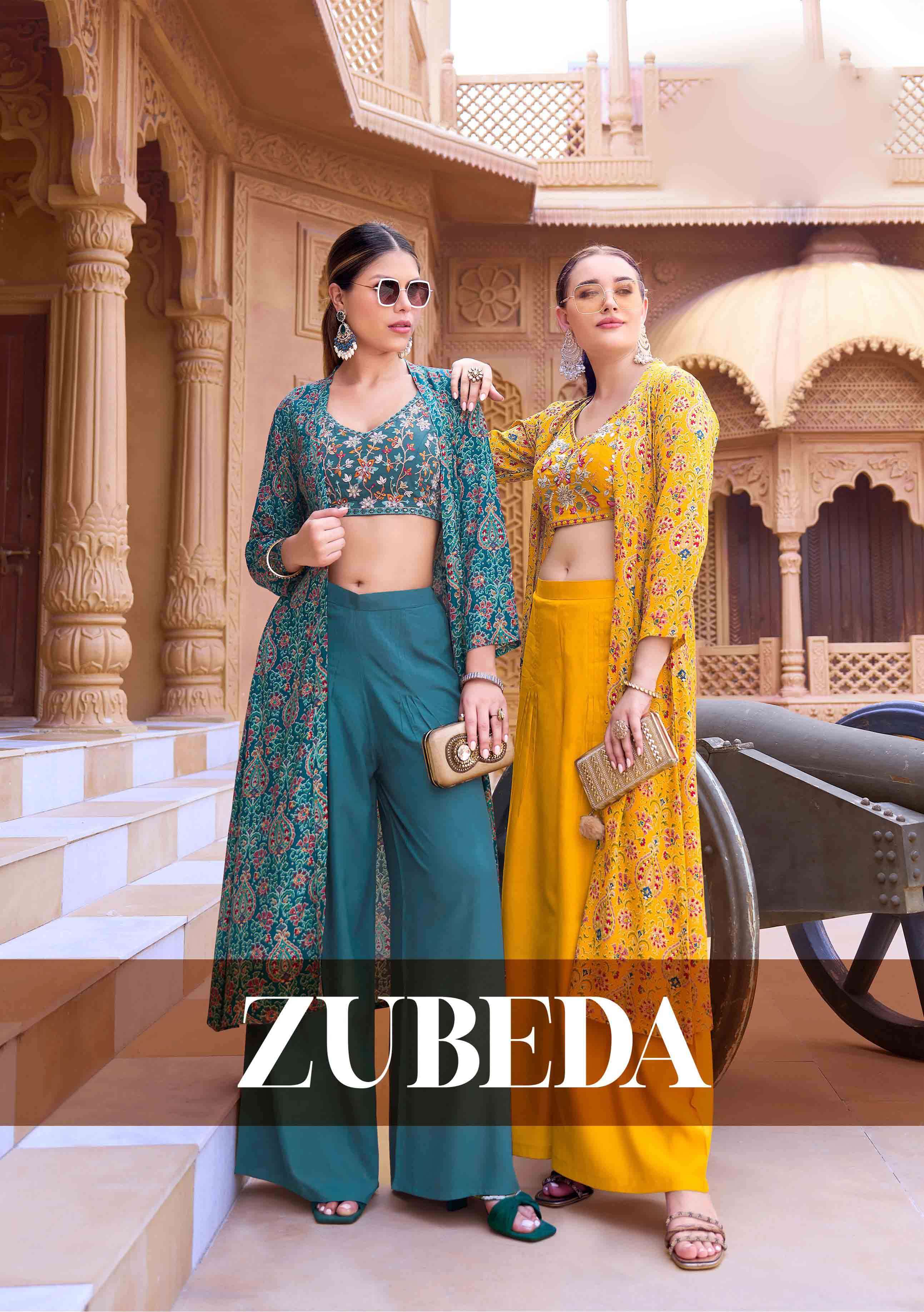 Zubeda Mittoo Roman Silk Partywear Indowestern Kurti Collection