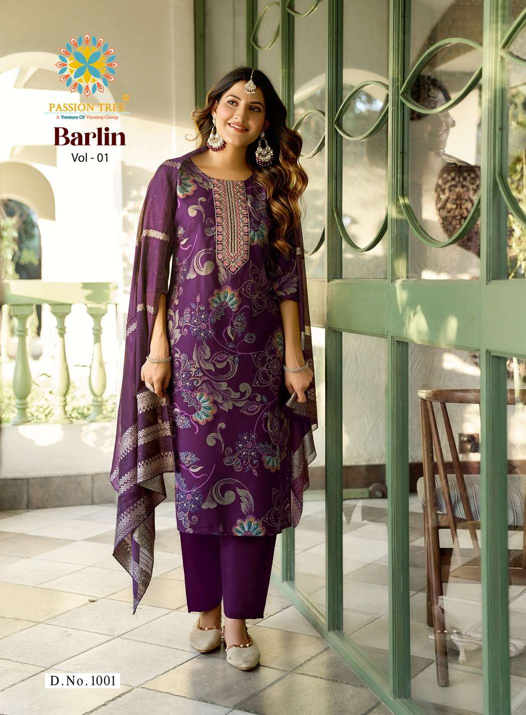 Barlin vol 1 passion tree straight cut kurti pant dupatta set