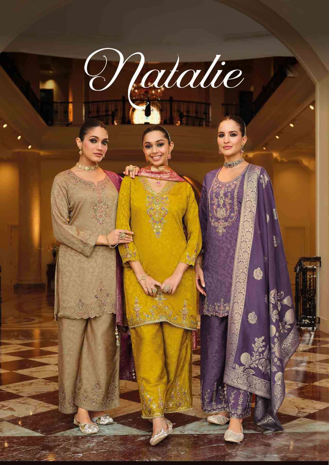 Natalie lily & lali Embroidery & Handwork Kurti Pant Dupatta set for Upcoming Eid Festival