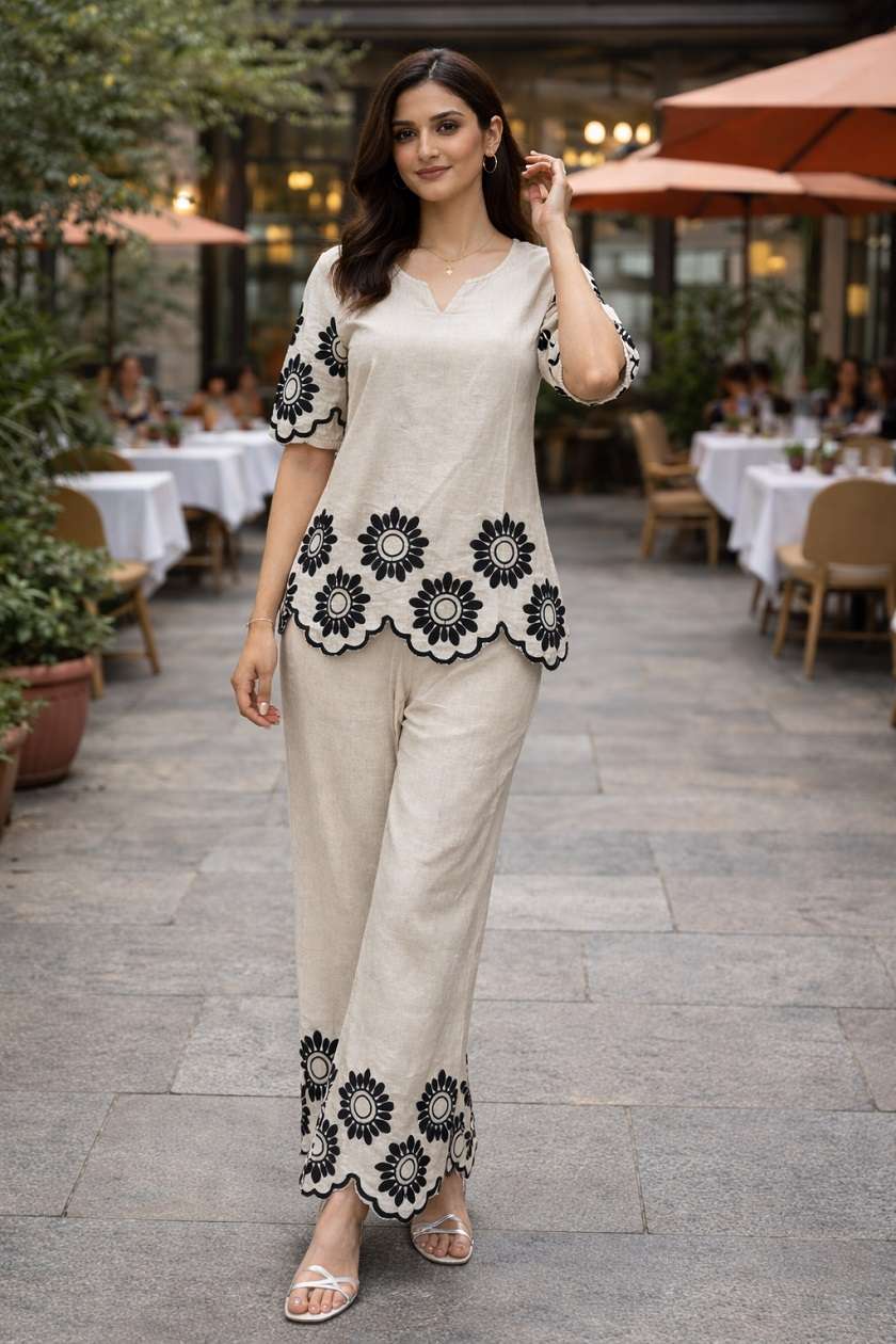 PR 9STAR FASHION HIT VOL-1 COTTON  WITH EMBRODERY WORK FANCY DESIGNER CORD SET 